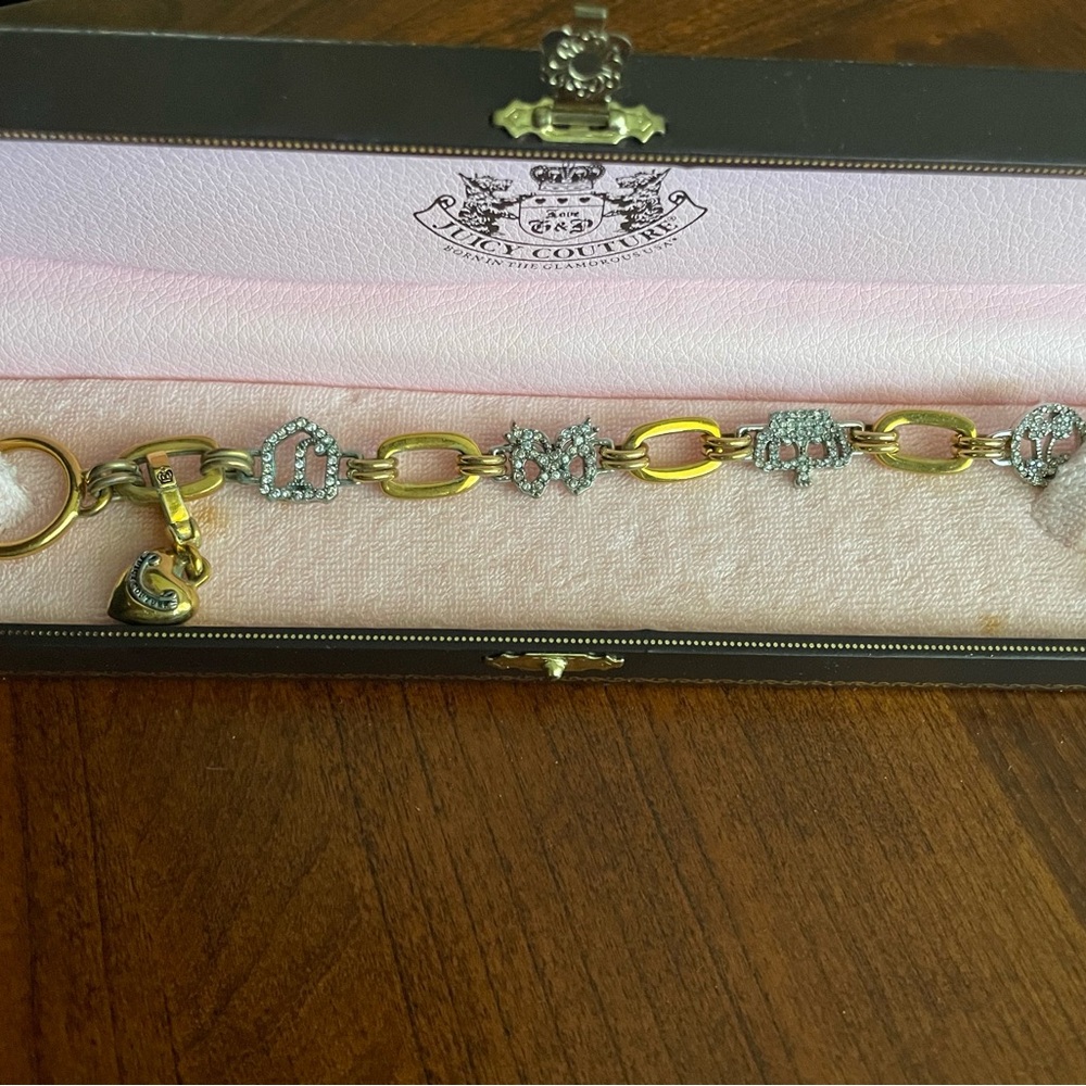 Juicy Couture Gold and Silver Charm Bracelet